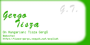 gergo tisza business card
