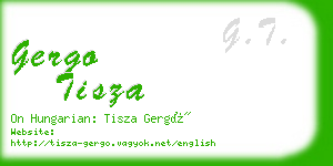 gergo tisza business card